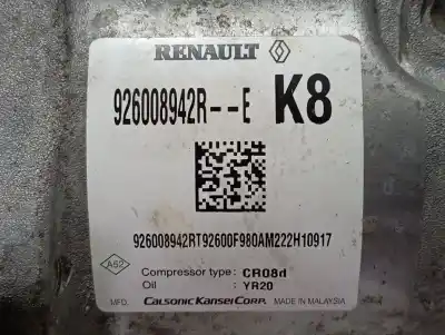 Peça sobressalente para automóvel em segunda mão compressor de ar condicionado a/a a/c por renault express advance referências oem iam 926008942r  