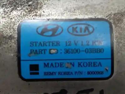 Peça sobressalente para automóvel em segunda mão motor de arranque por kia stonic (ybcuv) business referências oem iam 3610003bb0  