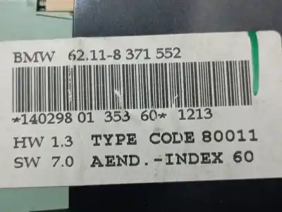 Peça sobressalente para automóvel em segunda mão quadrante por bmw 3 compact (e36) 316 i referências oem iam 62118371551  62118371553