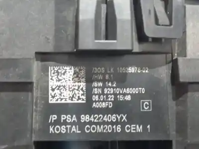 Second-hand car spare part indicator switch for opel combo life edition oem iam references 98422406yx  