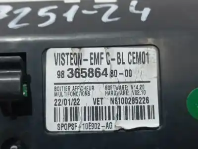 Tweedehands auto-onderdeel multifunctioneel display voor citroen jumpy combi confort m oem iam-referenties 9836586480  