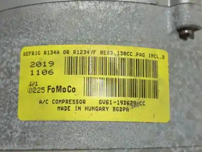 Second-hand car spare part air conditioning compressor for ford kuga (cbs) titanium oem iam references 2015362 gv6119d629cc 2488661 - gv6119d629cc