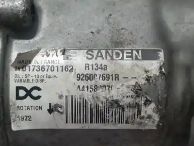 Second-hand car spare part air conditioning compressor for renault kangoo profesional oem iam references 7316365 sd6vdmf a4158307800