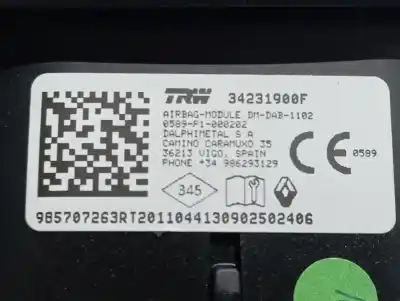 Peça sobressalente para automóvel em segunda mão airbag dianteiro esquerdo por renault clio v business referências oem iam 985707263r  34231900f