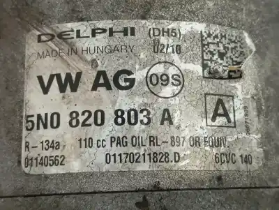 Peça sobressalente para automóvel em segunda mão compressor de ar condicionado a/a a/c por seat leon (1p1) reference referências oem iam 5n0820803a  