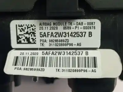 Second-hand car spare part front left air bag for citroen jumpy combi confort m oem iam references 98285989zd  