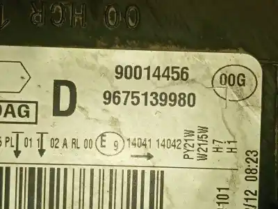 Peça sobressalente para automóvel em segunda mão farol / farolim direito por citroen c-elysée seduction referências oem iam 9675139980  