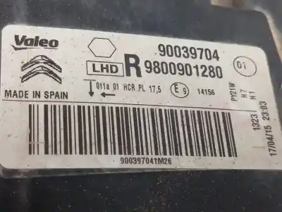 Peça sobressalente para automóvel em segunda mão farol / farolim direito por citroen c4 cactus business referências oem iam 9800901280  90039704