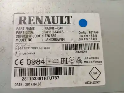 Автозапчасти б/у многофункциональный дисплей за dacia duster ambiance 4x2 ссылки oem iam 281151851r  281151700r