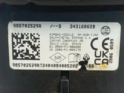 Pezzo di ricambio per auto di seconda mano air bag anteriore sinistro per renault kangoo iii authentic riferimenti oem iam 985702529r  