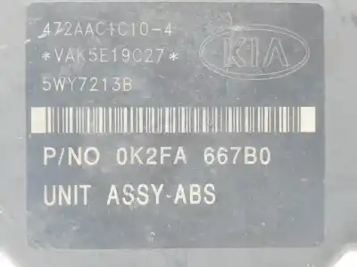 Pezzo di ricambio per auto di seconda mano abs per kia carnival ii j3 riferimenti oem iam 0k2fa667b0  