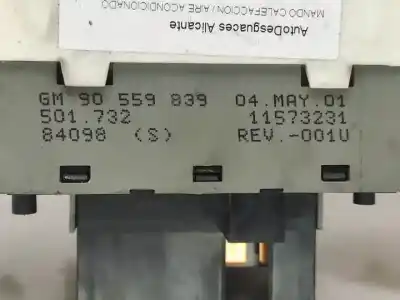 Peça sobressalente para automóvel em segunda mão comando de sofagem (chauffage / ar condicionado)  por opel zafira a z16xe referências oem iam 18062001  90556839