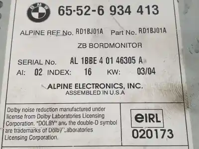 Автозапчастина б/у аудіо система / радіо cd для bmw x5 (e53) m57-306d1 посилання на oem iam 65526934413  65526923878