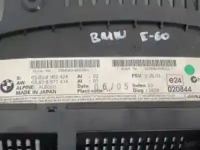 Peça sobressalente para automóvel em segunda mão quadrante por bmw serie 5 touring (e61) 256d2 referências oem iam 65826962424  696242402q