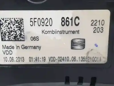 Автозапчасти б/у приборная доска за seat leon (5f1) clh ссылки oem iam 5f0920861c  