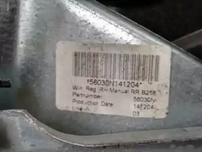 Автозапчастина б/у регулятор скла заднього правого для ford fiesta (cbk) fxja посилання на oem iam 2s61a045h22a  