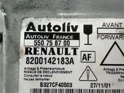 Second-hand car spare part airbag control unit for renault laguna ii (bg0) f9q670 oem iam references 550758700  