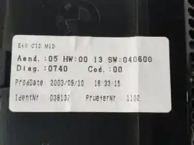 Second-hand car spare part multifunction display for bmw 5 (e60) 520 i oem iam references   a2c53058873