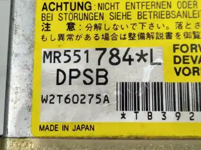 Second-hand car spare part airbag control unit for mitsubishi montero (v60/v70) d-4m41 oem iam references mr551784  tb3925052