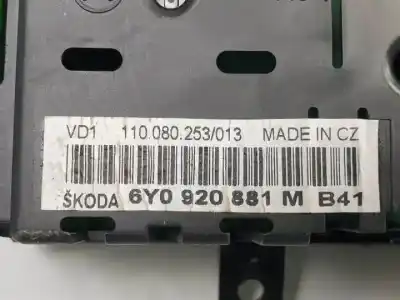 Автозапчасти б/у приборная доска за skoda fabia (6y2/6y3) bme ссылки oem iam 6y0920881m  