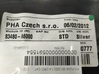 Автозапчастина б/у регулятор скла заднього правого для hyundai i30 ranchera familiar (gd) 1.4 crdi посилання на oem iam 83480a6000  