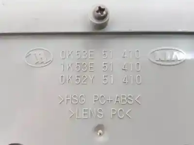 Pezzo di ricambio per auto di seconda mano luce interna per kia sorento (bl) d4cb riferimenti oem iam 0k53e51410  0k52y51410