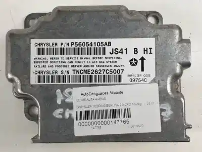 Peça sobressalente para automóvel em segunda mão centralina de airbag por chrysler sebring berlina ecd(byl)six referências oem iam p56054105ab