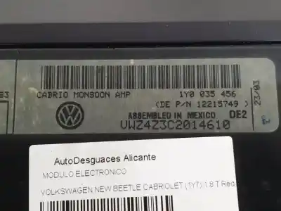 İkinci el araba yedek parçası elektronik modül için volkswagen new beetle cabriolet (1y7) awv oem iam referansları 1y0035456  