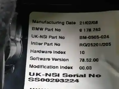 Pezzo di ricambio per auto di seconda mano contatore di chilometri per mini mini (r56) d/9hz riferimenti oem iam 9178743  