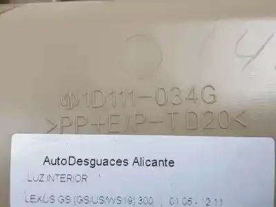 Автозапчастина б/у внутрішне світло для lexus gs (gs/us/ws19) 3grfse посилання на oem iam 1d111034g  