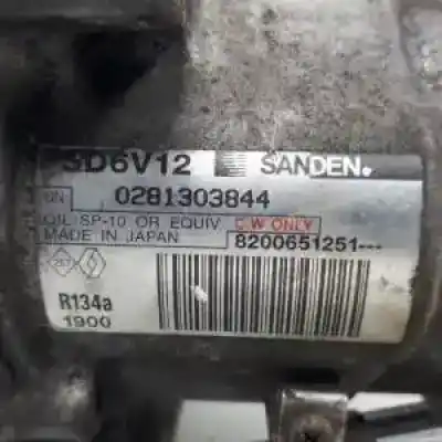 Second-hand car spare part air conditioning compressor for renault grand modus k9k766 oem iam references 8200651251  