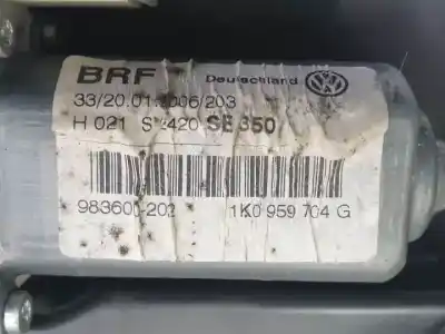 Second-hand car spare part rear right window regulator for seat leon (1p1) bse oem iam references 1k0959704   Second-hand car spare part rear right window regulator for seat leon (1p1) bse oem iam references 1k0959704