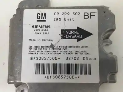 Pièce détachée automobile d'occasion boitier de commande d'airbag pour opel astra g berlina d-y17dt références oem iam 09229302  