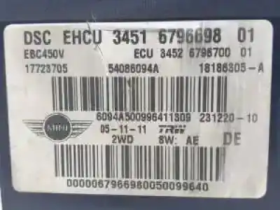 Peça sobressalente para automóvel em segunda mão abs por mini mini (r56) 9hz referências oem iam 3451679669801  54086094a