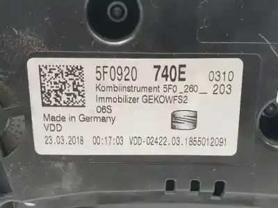 Автозапчасти б/у приборная доска за seat leon (5f1) cze ссылки oem iam 5f0920740e  