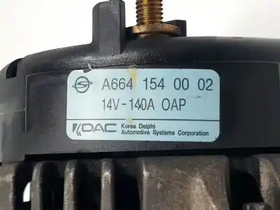 Автозапчастина б/у генератор для ssangyong kyron d/d20dt посилання на oem iam a6641540002  
