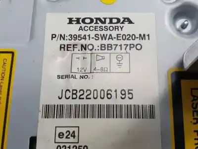 Автозапчастина б/у аудіо система / радіо cd для honda cr-v iii (re_) 2.0 i-vtec (re5, re1) посилання на oem iam 39541swae020m1  
