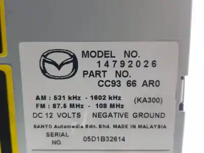 Second-hand car spare part audio system / radio cd for mazda 5 berl. (cr) rf7j oem iam references 14792026  