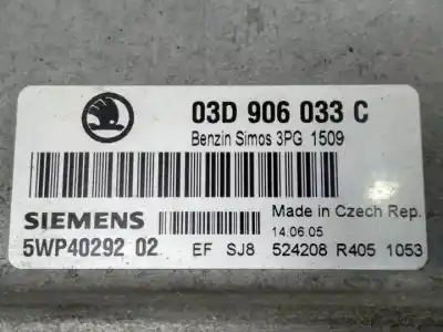 Автозапчасти б/у блок управления двигателем за skoda fabia (6y2/6y3) awy ссылки oem iam 5wp4029202  