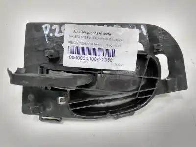 Peça sobressalente para automóvel em segunda mão Puxador Interior Dianteiro Esquerdo por PEUGEOT 206 BERLINA XT Referências OEM IAM 9623698477  9632918977