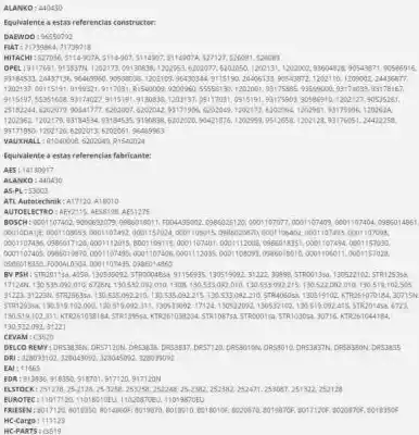 Pezzo di ricambio per auto di seconda mano motorino di avviamento per opel corsa c g-z12xe riferimenti oem iam aes8198  