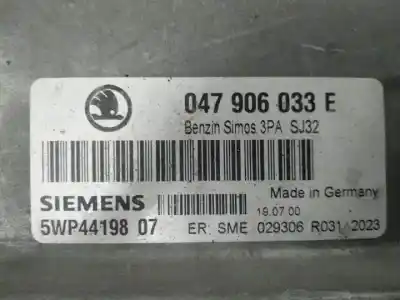 Автозапчасти б/у блок управления двигателем за skoda fabia (6y2/6y3) aze ссылки oem iam 047906033e  