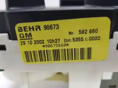 Peça sobressalente para automóvel em segunda mão comando de sofagem (chauffage / ar condicionado)  por opel zafira a y20dth referências oem iam 90673  