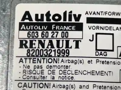 Автозапчастина б/у блок управління подушками безпеки для renault scénic ii (jm0/1_) 2.0 (jm05, jm0u, jm1n, jm1u, jm2v) посилання на oem iam 603602700  