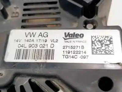Автозапчастина б/у генератор для volkswagen t-roc (a11, d11) 1.0 tsi посилання на oem iam 04l903021d  119122214