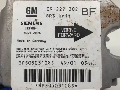 Piesă de schimb auto la mâna a doua unitate de control airbag pentru opel astra g berlina z22se referințe oem iam 09229302  1923594