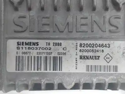 Автозапчастина б/у блок управління акпп для renault clio ii fase ii (b/cb0) k4jb711 посилання на oem iam s118037002c  8200052418