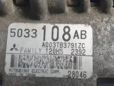 Gebrauchtes Autoersatzteil lichtmaschine zum chrysler pt cruiser (pt_) 2.4 oem-iam-referenzen 5033108ab  