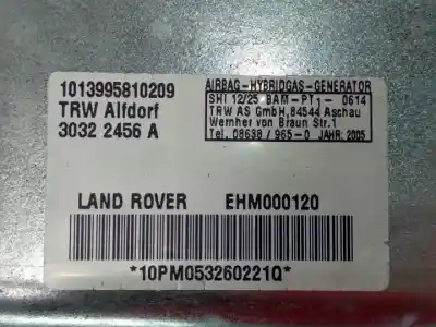 Second-hand car spare part front right side airbag for land rover range rover iii (l322) 3.0 d 4x4 oem iam references 30322456a  