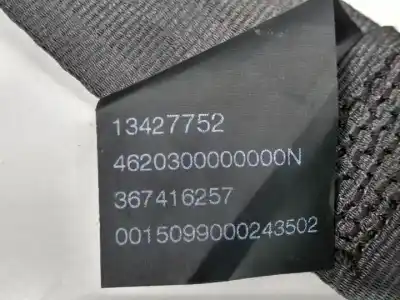 Автозапчастина б/у задній правий ремін безпеки для opel corsa e (x15) 1.4 turbo (08, 68) посилання на oem iam 13427752  